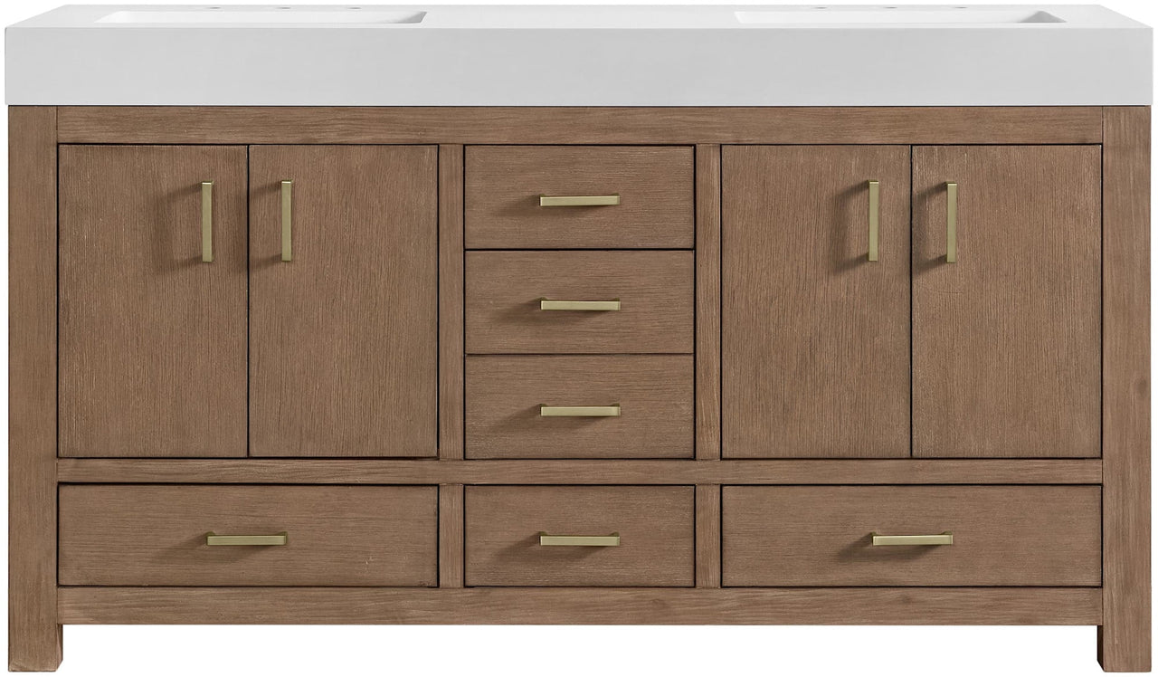 Miseno Mv-Mn520v60d Alanya 60" Free Standing Double Basin Vanity Set - Walnut Drift